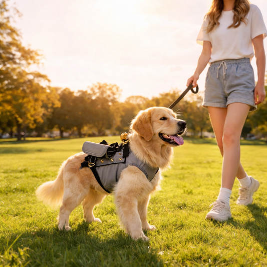Dog leash, chest vest, anti-bite rivets